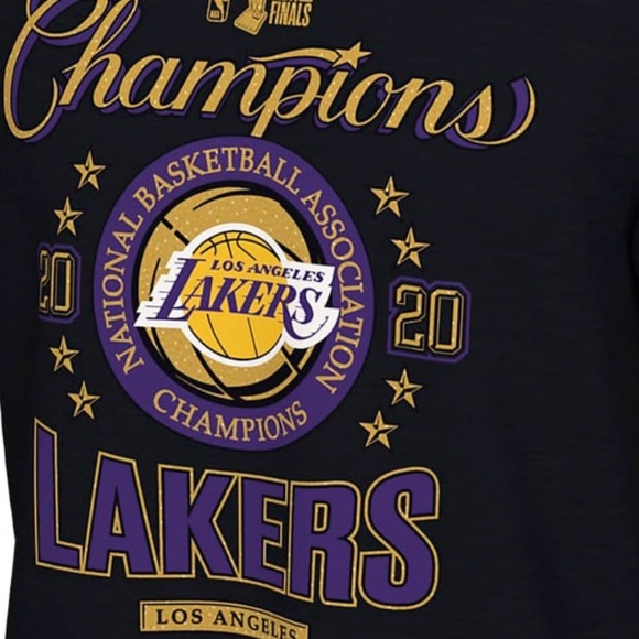 🏀LA LAKERS | CHAMPIONSHIP LOCKER ROOM T-SHIRT | NIP | Black/Yellow/purple… - Picture 7 of 12